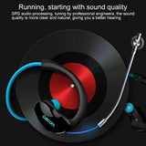 Red Dacom Athlete Bluetooth Earphones with Mic - Sport Running Stereo - Close-Up Angle