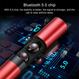 Wireless Tws Bluetooth V5.0 Earphones with Drawer Type S2 Design - Red - Extra Image