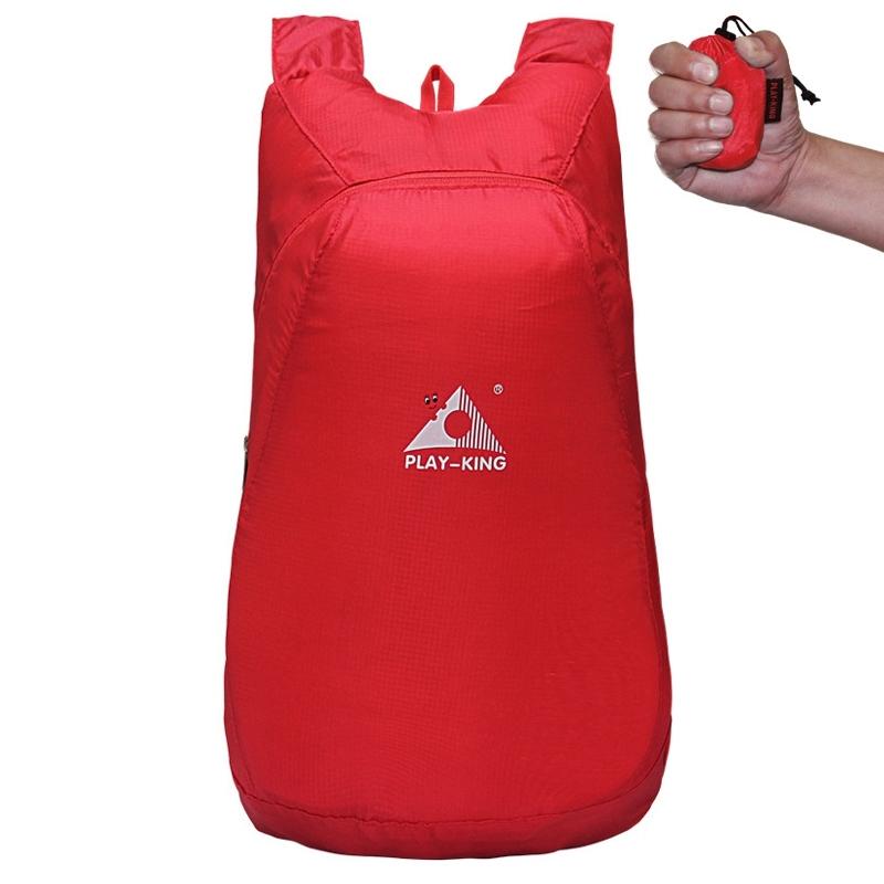 Ultralight Foldable Anti Splash Bag For Outdoor Climbing 20L Capacity Max Load 15Kg - Red