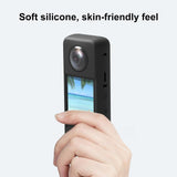 Silicone Protective Case with Lens Cover for Insta360 X3 - Red
