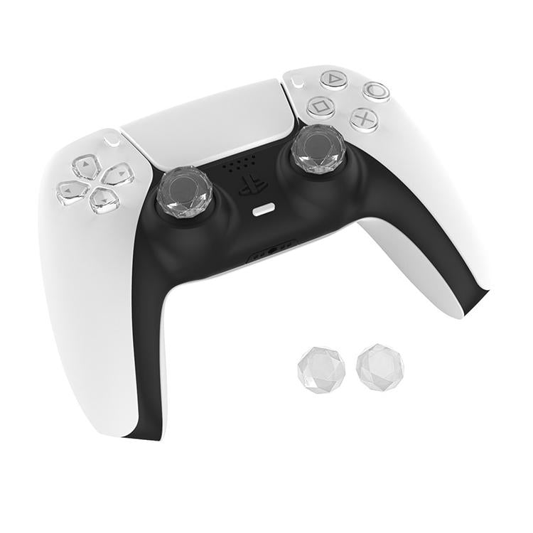 2 Pcs Diamond Texture Games Grip Caps for Ps5 - Red