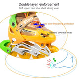 Adjustable Kids Roller Skates Set - Single Flash Wheels - Size s - Red - Extra Image