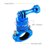 Universal Bike Handlebar Mount for Action Cameras - 360 Degree Rotation - Pu223R - Extra Image