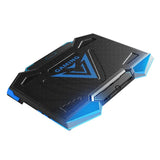 5-core Dual Port Laptop Stand with Cooling Fan - Red - Front View