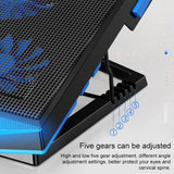 5-core Dual Port Laptop Stand with Cooling Fan - Red - Top-Down View