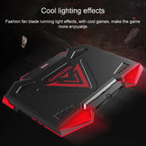5-core Dual Port Laptop Stand with Cooling Fan - Red