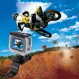 Universal Motorcycle Mount for Action Cameras - Red - 45-Degree Angle