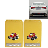 2 Pcs Premium Heavy Duty Molded Splash Mud Flaps Auto Front And Rear Fender Guard Small Size Random Pattern Delivery - Red - 45-Degree Angle