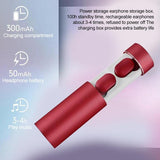 Wireless Touch Bluetooth Headset with Smart Magnetic Charging - Automatic Pairing - Red - Extra Image