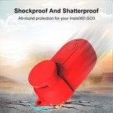 Silicone Case with Lens Cover for Insta360 Go 3 - Red - Rear View