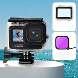 Waterproof Touch Case with Colour Lens Filter for Gopro Hero10 / Hero9 - Red