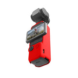 3 in 1 Silicone Case Set for Dji Pocket 3 - Red - Top-Down View