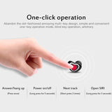 Mini Wireless Bluetooth Earphones with Charging Box - X7 4.1 - Red - Rear View