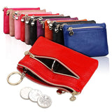 Spacious Litchi Texture Rfid Hand Wallet - Red