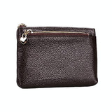 Spacious Litchi Texture Rfid Hand Wallet - Red