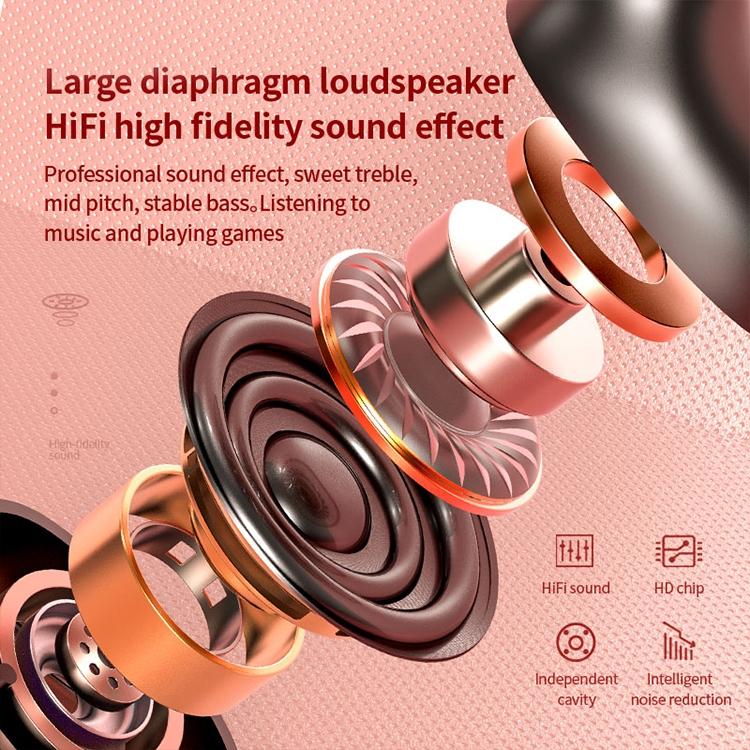 True Wireless Bluetooth 5.0 Earphones with Touch Display and Charging Box - Red