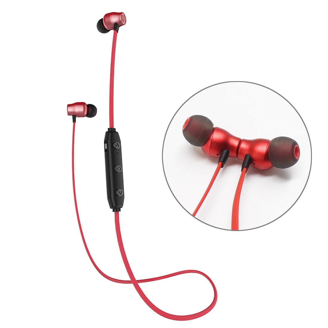 Waterproof X5 Sports Bluetooth Earbuds with Magnetic Design - Red