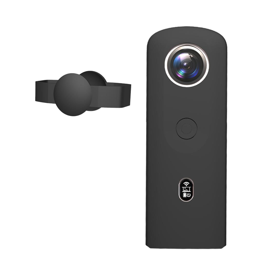 360 Camera Silicone Case with Lens Cover for Ricoh Theta Sc2 - Red
