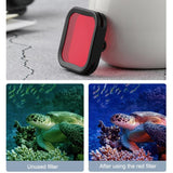 Diving Lens Filter for Dji Action Camera - Red - Top-Down View