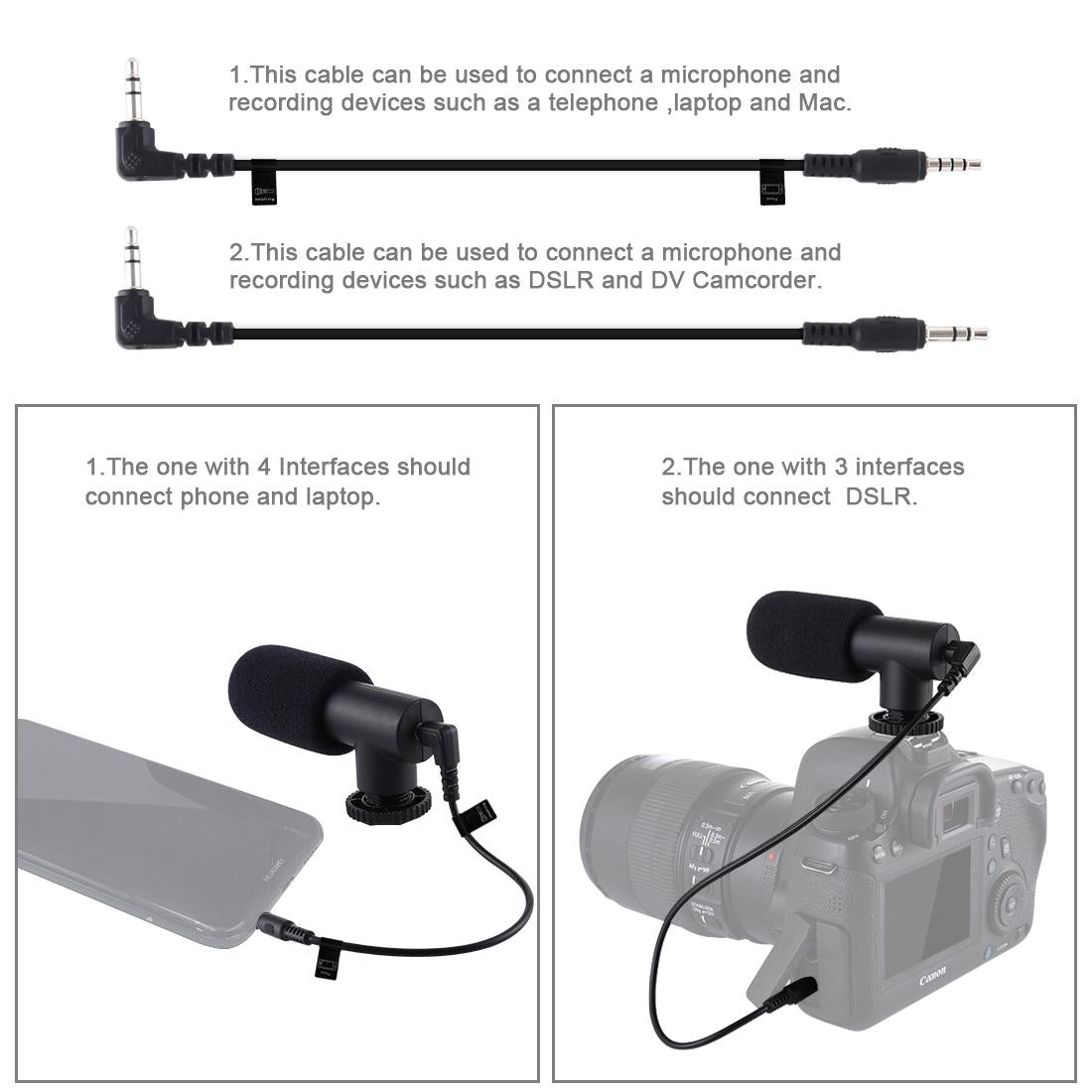 Vlogging Live Broadcast Kit With Led Fill Light Microphone Tripod Mount & Cold Shoe Head - Red