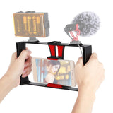 Smartphone Video Rig For Vlogging And Filmmaking - Red - Front View