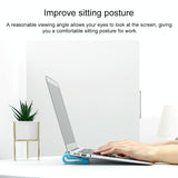 Adjustable Notebook Stand for Improved Cooling and Comfort - Red - Rear View