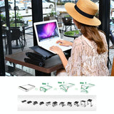 Foldable Laptop Stand with Dual Fans & Mouse Pad - 360 Degree Adjustable - Red - Top-Down View