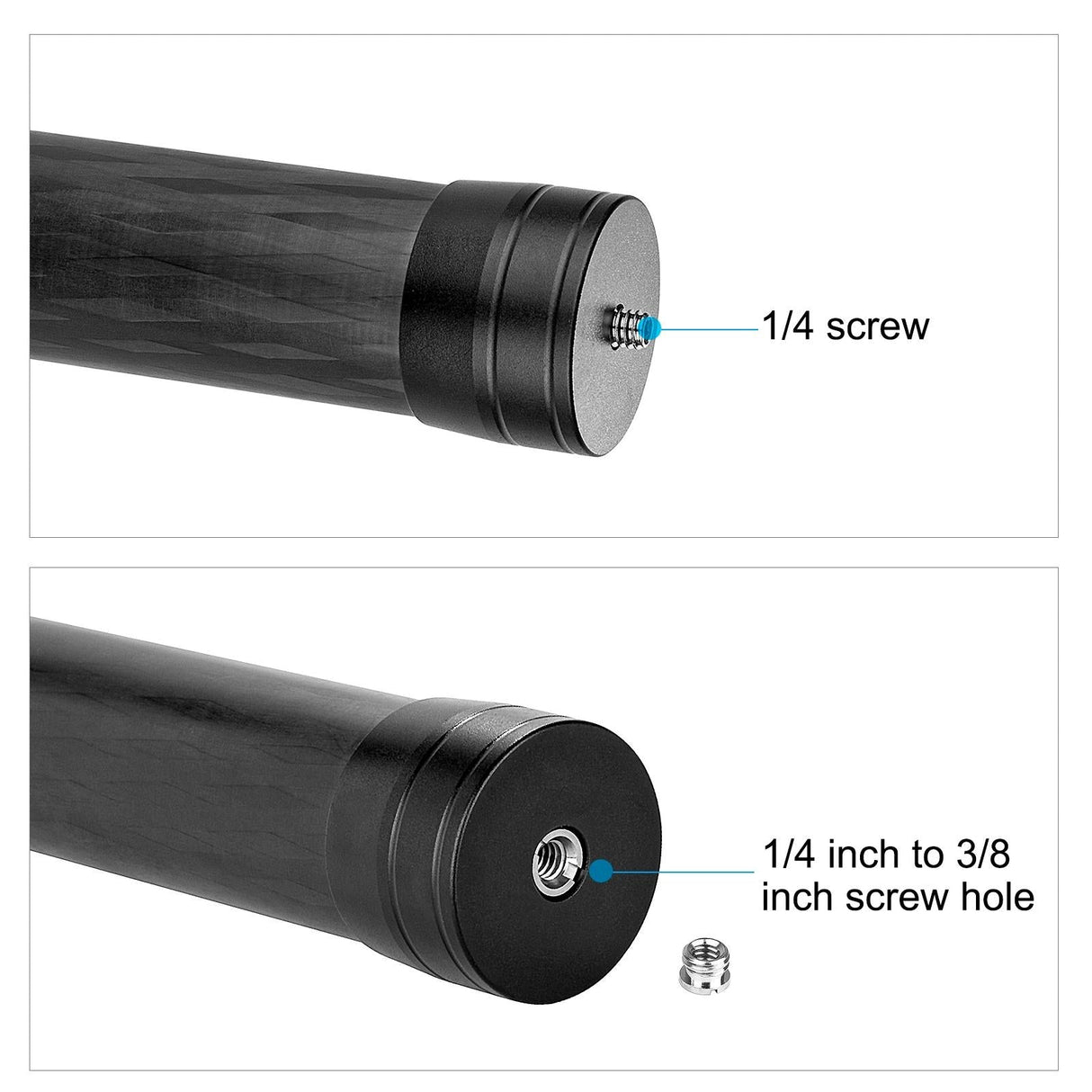 Lightweight Carbon Fiber Monopod for Dji Moza Feiyu Zhiyun Gimbals - Red