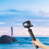 Lightweight Carbon Fiber Monopod for Dji Moza Feiyu Zhiyun Gimbals - Red - Rear View