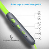 Wireless Bluetooth Earphones with High-fidelity Mic - 5.0 - Red - Top-Down View