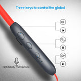 Wireless Bluetooth Earphones with High-fidelity Mic - 5.0 - Red - Extra Image