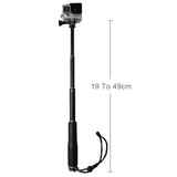 Extendable Monopod for Action Cameras - 49cm - Red - Extra Image