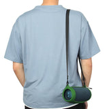 Portable Silicone Speaker Cover with Shoulder Strap & Carabiner for Jbl Charge 5 - Red - Close-Up Angle