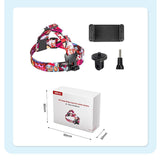 Universal Action Camera Head Strap Mount - Red - Rear View