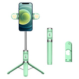 Bluetooth Remote Selfie Stick with Dual Fill Light and Tripod - Red - Extra Image