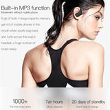 Wireless Sports Bluetooth Earphones - Binaural Hanging Type 5.0 - Red - Rear View