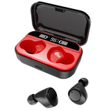 Wireless Stereo Headset with Charging Case and Digital Display - X5 Tws Bluetooth V5.0 - Top-Down View
