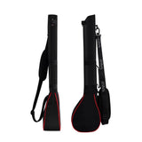 Portable Foldable Golf Ball Bag - Nylon - Black Red - Top-Down View