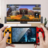 Retro Classic Handheld Game Console With 5.1 Hd Screen & 8G Memory - Supports Mp4 / Ebook - Blue + Red - 45-Degree Angle