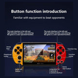 Retro Classic Handheld Game Console With 5.1 Hd Screen & 8G Memory - Supports Mp4 / Ebook - Blue + Red - Rear View