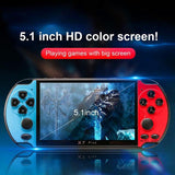 Retro Classic Handheld Game Console With 5.1 Hd Screen & 8G Memory - Supports Mp4 / Ebook - Blue + Red - Extra Image