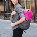 Xy Series Multi-functional Backpack for 13.3 Inch Laptop - Fashion Colour Matching - Rose Red - Top-Down View