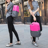 Xy Series Multi-functional Backpack for 13.3 Inch Laptop - Fashion Colour Matching - Rose Red - 45-Degree Angle