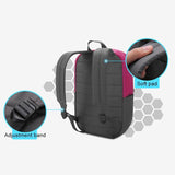 Xy Series Multi-functional Backpack for 13.3 Inch Laptop - Fashion Colour Matching - Rose Red - Extra Image