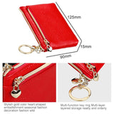 Spacious Litchi Texture Rfid Hand Wallet - Rose Red