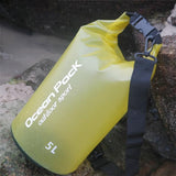 Waterproof Single Shoulder Dry Bag Outdoor Pvc Barrel Dry Sack Capacity Under 50L - Rose Red - Front View