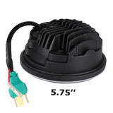 5.75 Inch Dc12V 6000K - 6500K 40W Car Led Headlight For Harley Silver - Front View