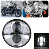 5.75 Inch Dc12V 6000K - 6500K 40W Car Led Headlight For Harley Silver - Side View