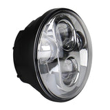 5.75 Inch Dc12V 6000K - 6500K 40W Car Led Headlight For Harley Silver - Top-Down View