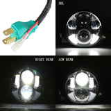 5.75 Inch Dc12V 6000K - 6500K 40W Car Led Headlight For Harley Silver - 45-Degree Angle